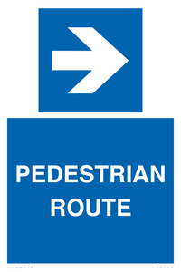PEDESTRIAN ROUTE - right arrow